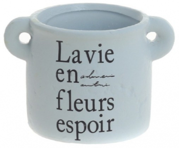 Ghiveci flori ceramic PAMI FG1021-182S 7.5x7 cm Alb Alb 