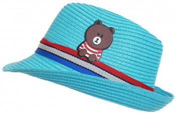 Palarie baiat paie ursulet PAMI PBA-1221-164 52 cm-54 cm Bleu 