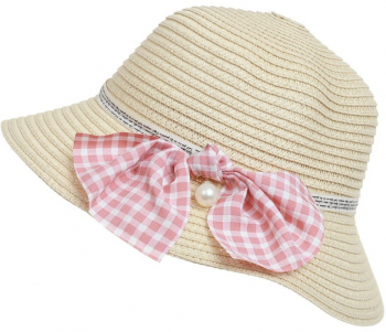 Palarie fete cu fundita karo PAMI PFT-1221-174 51-52 cm Bej 