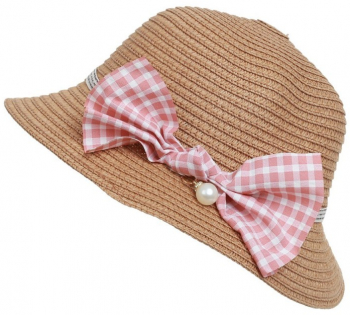 Palarie fete cu fundita karo PAMI PFT-1221-174 51-52 cm Camel 