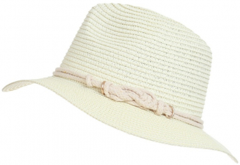 Palarie panama dama snur PAMI PD-1221-272 57 cm Crem 