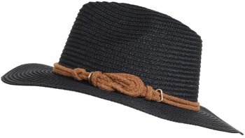 Palarie panama dama snur PAMI PD-1221-272 57 cm Negru 