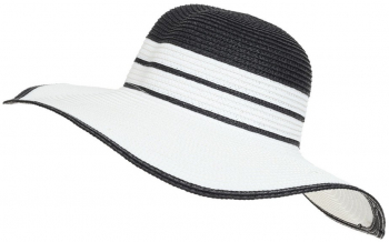 Palarie plaja dama PAMI SET-1221-281B 57 cm Negru 