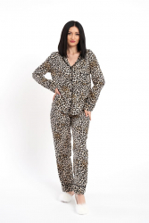 Pijama Divide Cu Motive Animal Print M