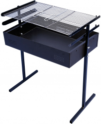 Gratar in forma dreptunghiulara din metal-otel camping fix usor de montat inaltime 76 cm 
