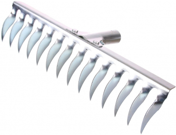Grebla pietris din metal 16 dinti fara coada dimensiune 43 cm 