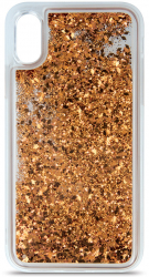 Husa spate Liquid Sparkle sclipici compatibila Apple Iphone 13 Mini Gold SOHO4786 