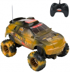 Masinuta de teren tip off-road cu telecomanda rezistenta la socuri multicolora 
