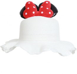 Palarie paie fetita Minnie PAMI PFT-1221-185 52 cm Alb 