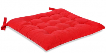 Perna de scaun patrata rosie rezistenta la apa 40x40x5 cm cu snur prindere 