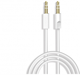 Cablu auxiliar audio Jack-Jack 3.5 mm universal 1m lungime Alb SOHO4860