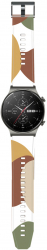 Curea din silicon compatibila cu Huawei Watch GT2 PRO Multicolor brown SOHO4880 