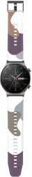 Curea din silicon compatibila cu Huawei Watch GT2 PRO Multicolor light colors SOHO4885 