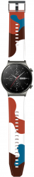 Curea din silicon compatibila cu Huawei Watch GT2 PRO Multicolor red SOHO4884 
