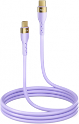 Cablu incarcare fast charge si transfer date Type-C la Type-C 100 W 2M ranforsat Mov gold SOHO4931 