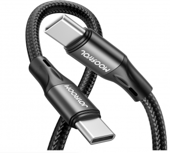Cablu incarcare fast charge si transfer date Type-C la Type-C 60 W 2M ranforsat Negru SOHO4928 