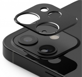 Folie camera foto compatibila cu iPhone 12 si iPhone 12 Mini sticla securizata 9H Negru-transparenta SOHO4952 