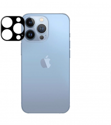 Folie sticla securizata pentru camera foto compatibila cu iPhone 13 Pro 9H Negru-Transparenta SOHO4917 