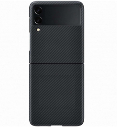 Husa compatibila cu Samsung Z Flip 3 policarbonat cauciucat Negru SOHO4963 