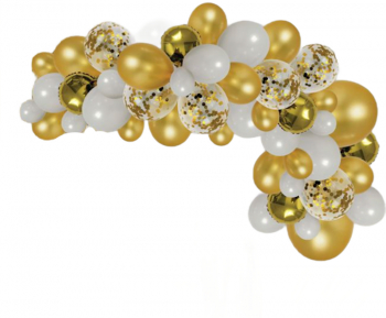 Pachet cu 70 de baloane pentru evenimente culori metalice RoseGold alb SOHO4981 