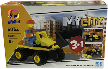 Set de constructie Excavator 3 in 1 50 piese Multicolor SOHO4980 