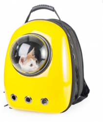 Rucsac transport animale de companie tip capsula impermeabil Galben 