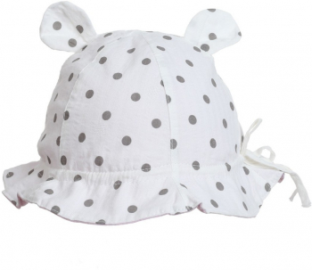 Palarie bebe bumbac PAMI PBB-1221-154 50-52 cm Alb 