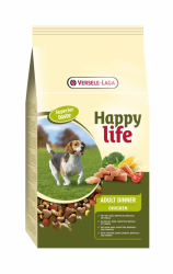 Hrana uscata caini Happy Life Chicken Dinner cu pui si legume proteina 24 Versele Laga 15 kg 