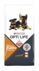 Hrana uscata catelusi cu probleme digestive Opti Life Puppy Sensitive cu somon si orez Versele Laga 12 5 kg 