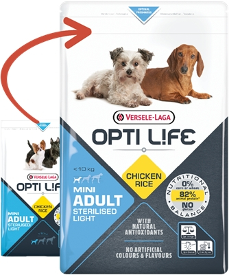 Opti Life Light Mini hrana uscata caini sterilizati rase mici Versele Laga 2 5 kg 