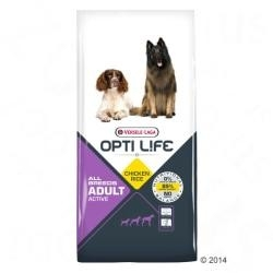 Hrana uscata caini activi Opti Life Active cu pui si orez Versele Laga 12 5 kg