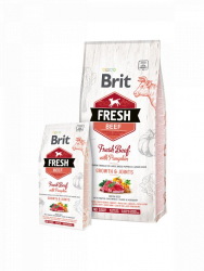 Hrana Uscata Caini Brit Fresh Puppy Talie Mare oase si articualtii Vita cu Dovleac 12kg 