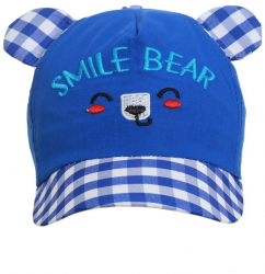Sapca bebe baiat Smile Bear PAMI SBB-1221-127 46 cm Albastru 