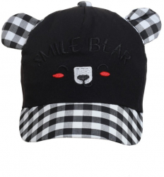 Sapca bebe baiat Smile Bear PAMI SBB-1221-127 46 cm Negru 