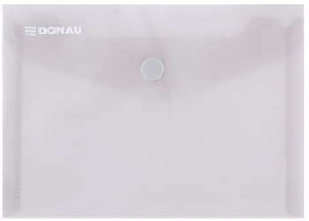 Set 10 Mape din Plastic A6 DONAU cu Capsa si Clapeta in V 150x115 mm Polipropilena 180 Mic Fumuriu - OB8549001PL02 
