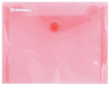 Set 10 Mape din Plastic A6 DONAU cu Capsa si Clapeta in V 150x115 mm Polipropilena 180 Mic Rosu - OB8549001PL04 