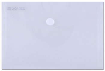 Set 10 Mape din Plastic A6 DONAU cu Capsa si Clapeta in V 150x115 mm Polipropilena 180 Mic Transparent - OB8549001PL00 