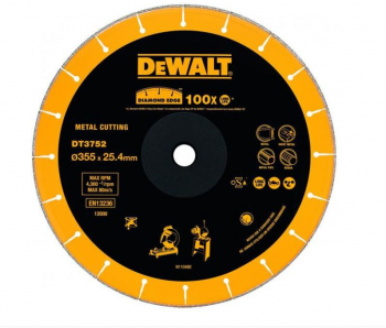 Disc diamantat Extreme 355 mm x 25.4 mm DT3752-QZ Dewalt 