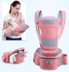 Marsupiu ergonomic 15 in 1 de la 0-25 kg - roz 