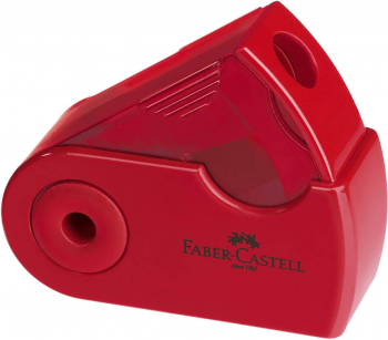 Ascutitoare Simpla cu Container Faber-Castell Sleeve-Mini Rosie - LCMFC182711RO 