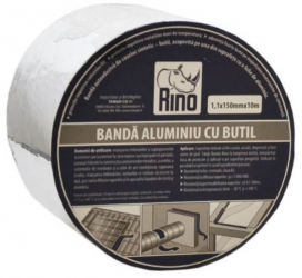 Banda de Etansare din Aluminiu cu Butil RINO 1.1x150mm x 10m - TEM514313