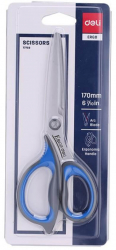 Foarfeca de Birou cu Grip Deli 17 cm Albastru Material Otel Inoxidabil cu Invelis Protector-LCMDLE77759AL 