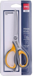 Foarfeca de Birou cu Grip Deli 17 cm Galben Material Otel Inoxidabil cu Invelis Protector-LCMDLE77759GA 