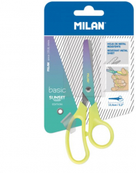 Foarfeca Milan Otel Inoxidabil Lama 13.4cm Varf Rotunjit Model Sunset Galben - ADACBWM10444Y 