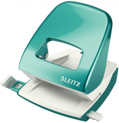 Perforator Leitz 5008 30 Coli Turcoaz Metalizat din Metal si Plastic 