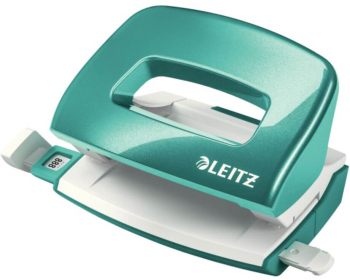 Perforator Leitz 5060 10 Coli Turcoaz Metalizat din Metal si Plastic - LCMLZ50601051 