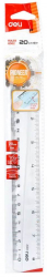 Rigla Transparenta Deli 20 Cm Plastic Incolora - LCMDLEG00212 