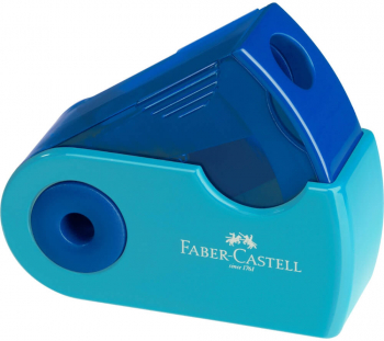 Ascutitoare Simpla cu Container Faber-Castell Sleeve-Mini Trend 2019 Albastru - LCMFC182714AL 