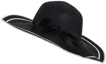 Palarie plaja dama PAMI PD-1221-259 57 cm Negru 