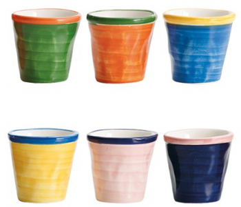 Set 6 cesti Zafferano Bicolor ceramica 